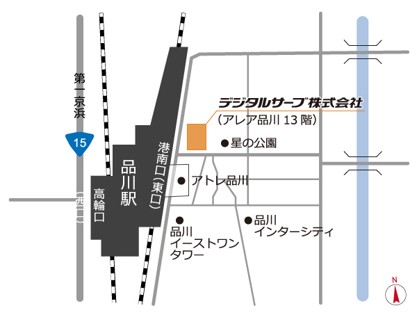 東京支店の地図